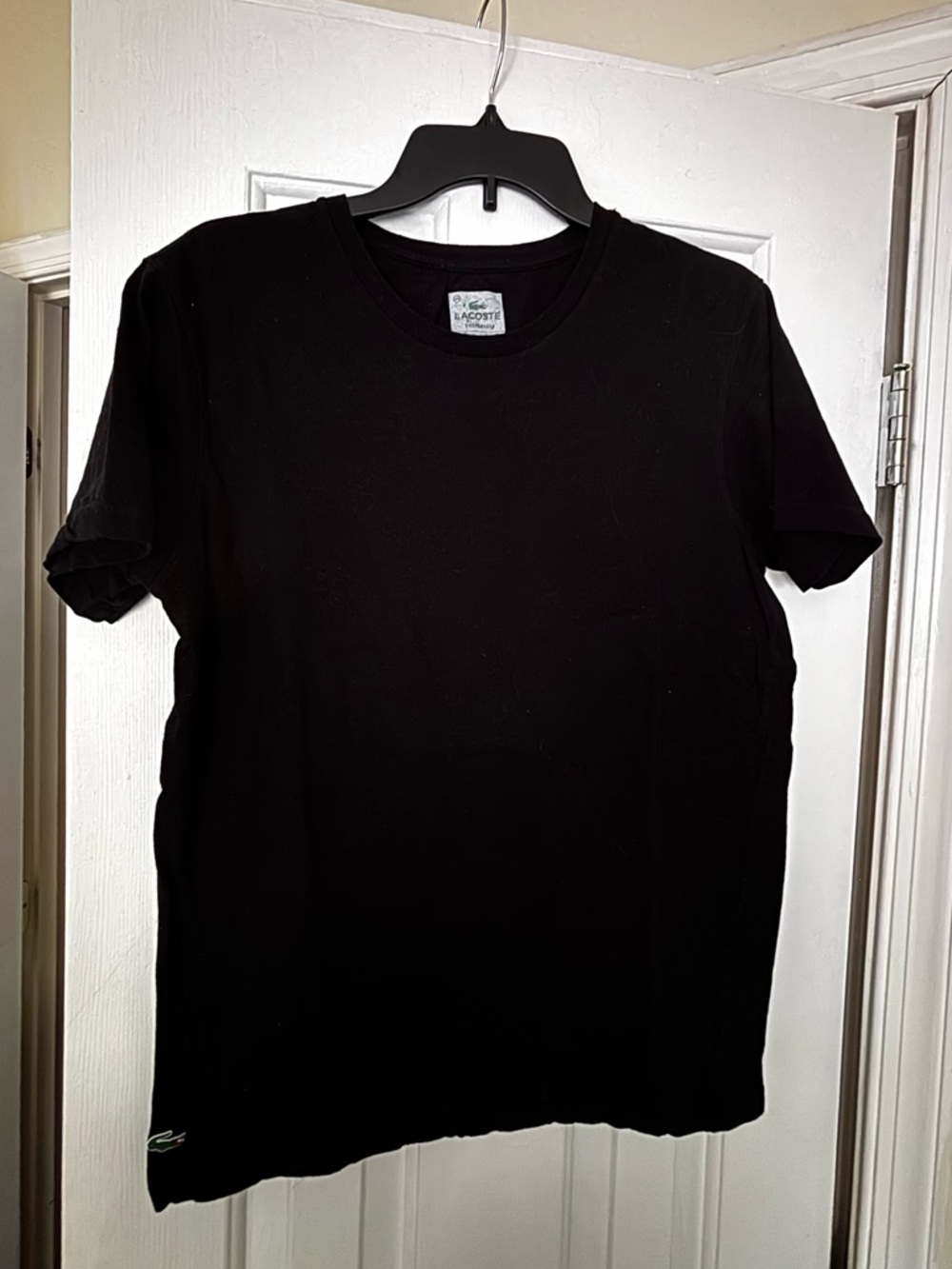 Lacoste Black tee shirt  Crew Neck size M